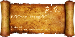 Péter Iringó névjegykártya